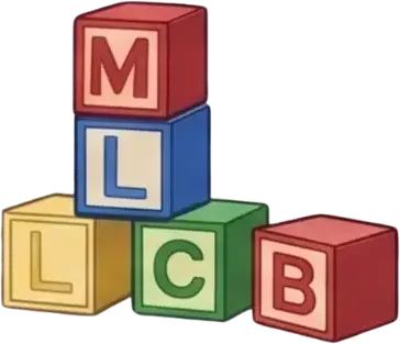 Stack of ABC blocks spelling ML on the lab desk